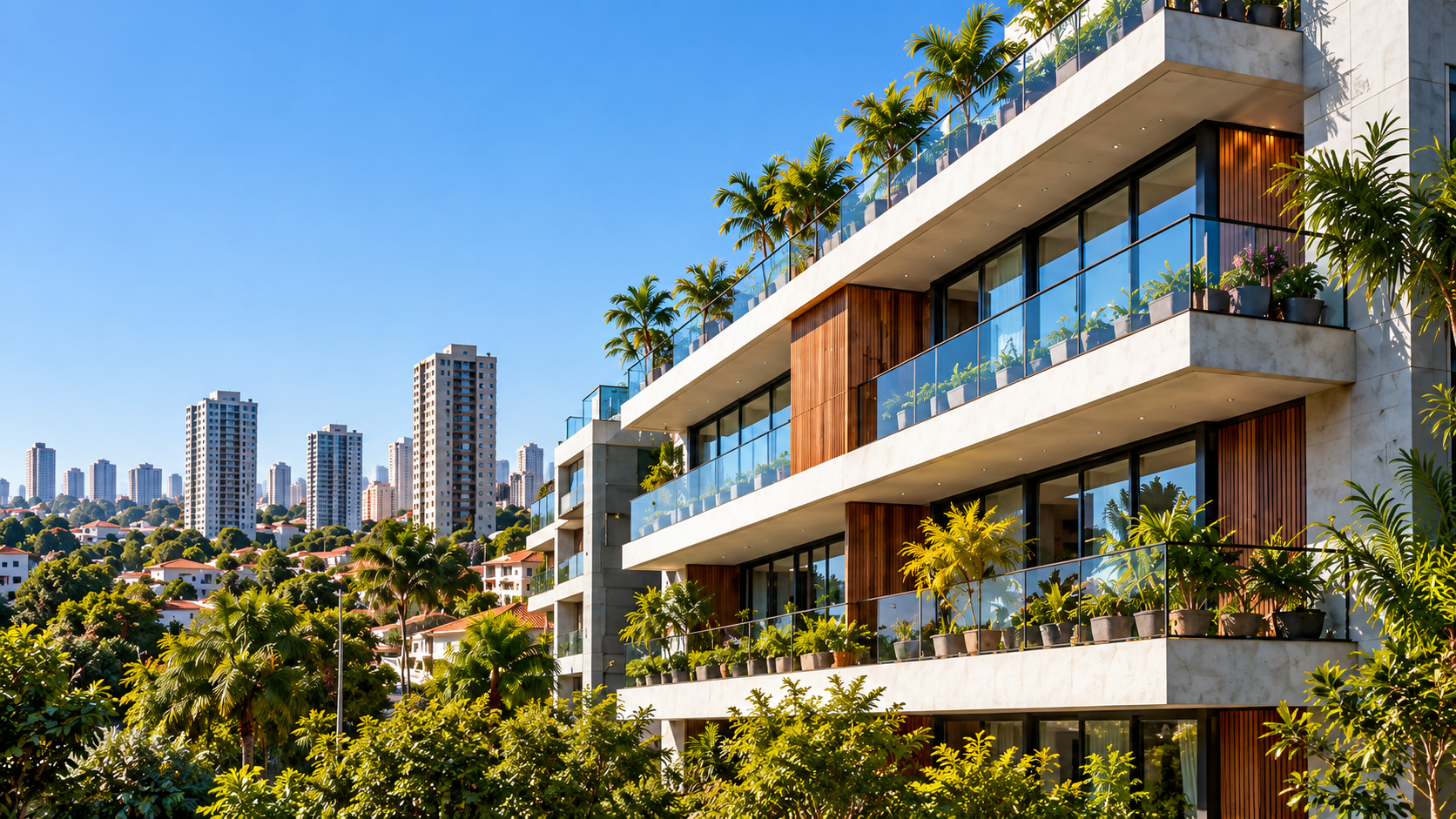 Arquitetura contemporânea e vista de São Paulo